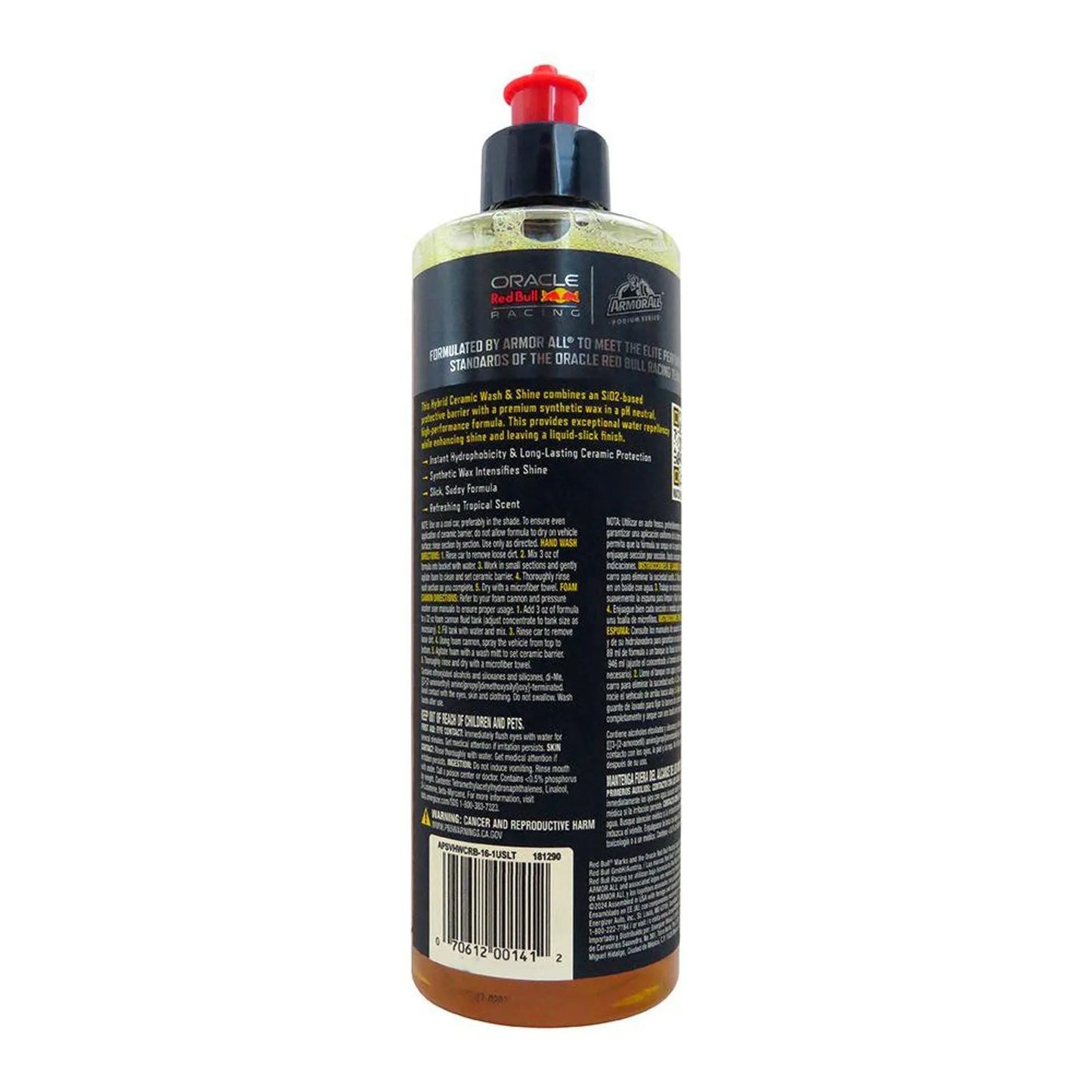 Armor All Shampoo con Cera Híbrida Armor All Red Bull Racing – Brillo y Protección 473 ml