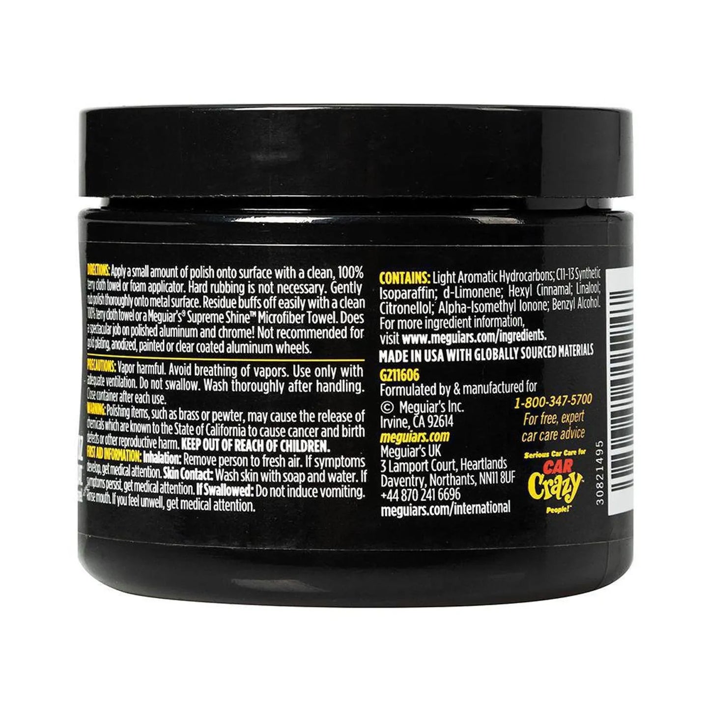 Meguiar's Pasta para Pulir Metal – Brillo y Restauración 6 oz