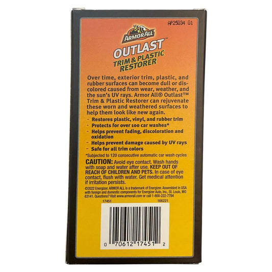 Armor All Restaurador de Molduras y Plásticos Exteriores – Renovación y Protección 236 ml