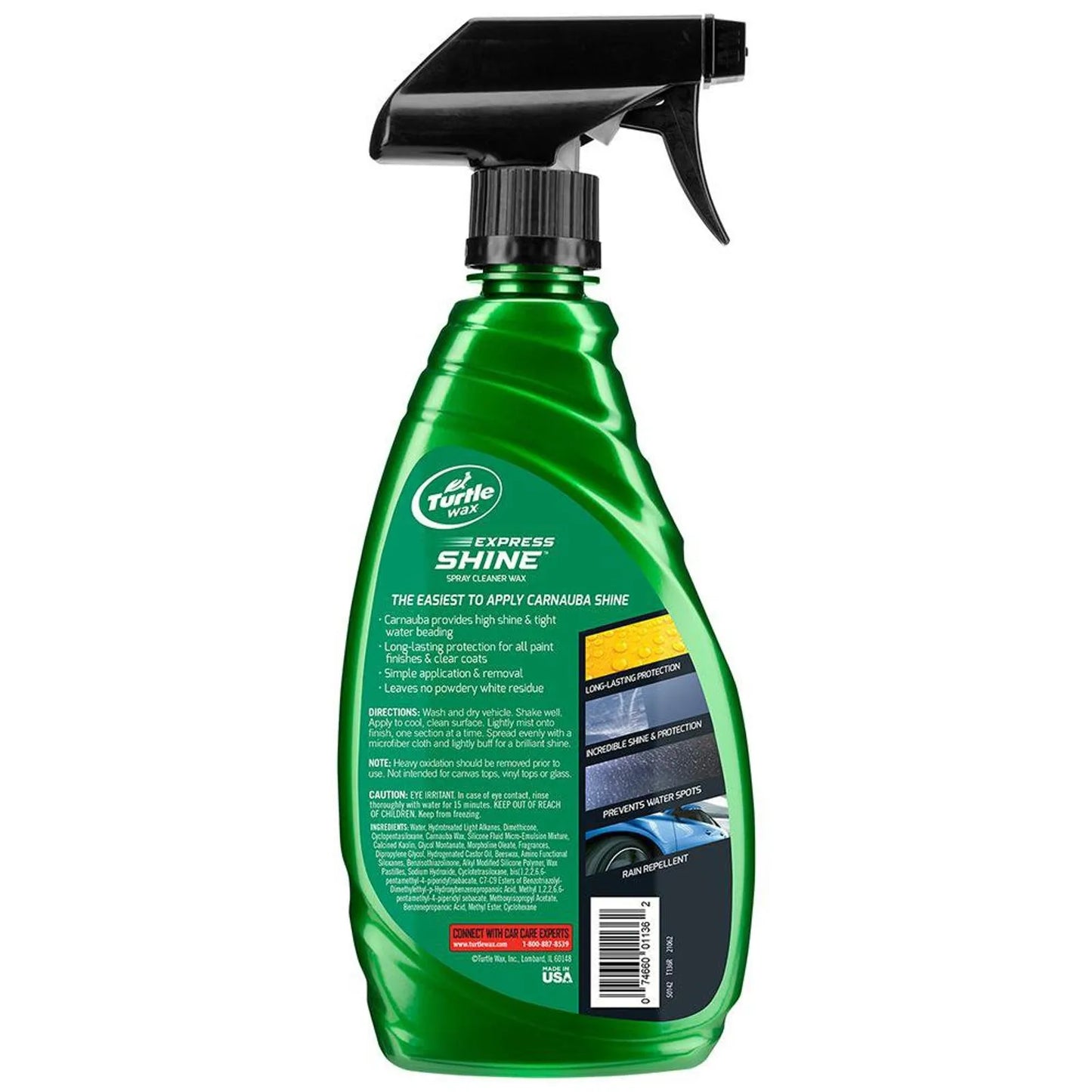 Turtle Wax Cera en Spray Express Shine – Brillo Rápido y Protección 473 ml