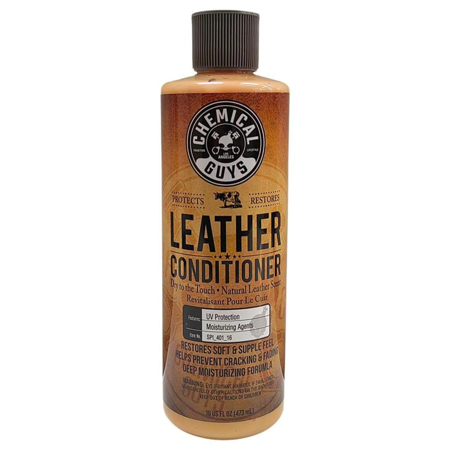 Chemical Guys Acondicionador e Hidratante para Cuero de Coche – Protección y Suavidad 473 ml