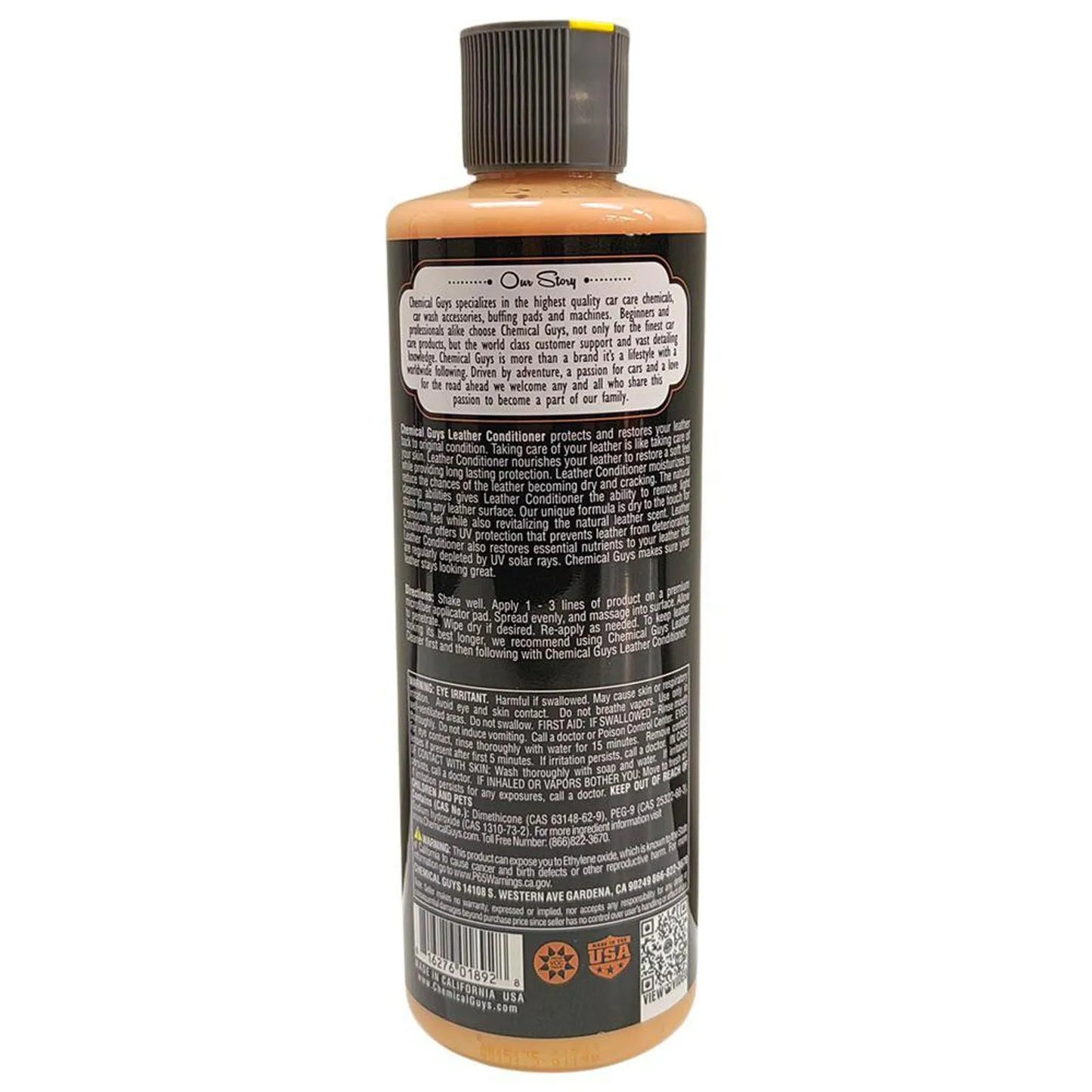 Chemical Guys Acondicionador e Hidratante para Cuero de Coche – Protección y Suavidad 473 ml