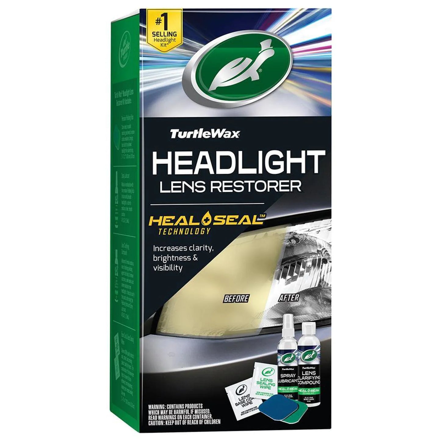 Turtle Wax Kit Restaurador de Faros con Pulido y Sellado T240KT