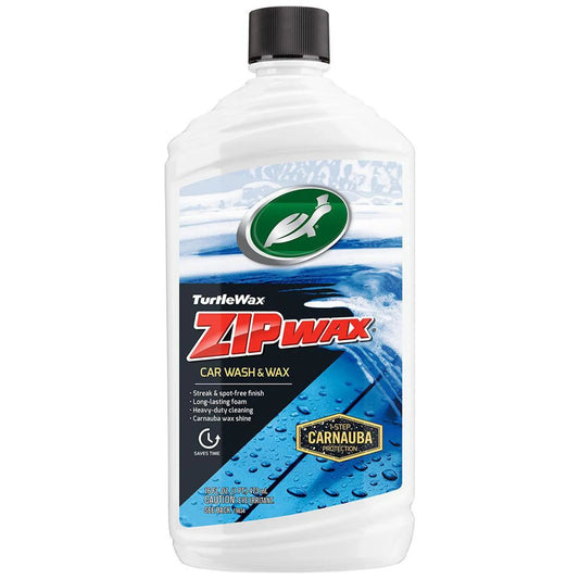 Turtle Wax Shampoo Automotriz con Cera de Carnauba Zip Wax – Limpieza y Brillo 16 oz