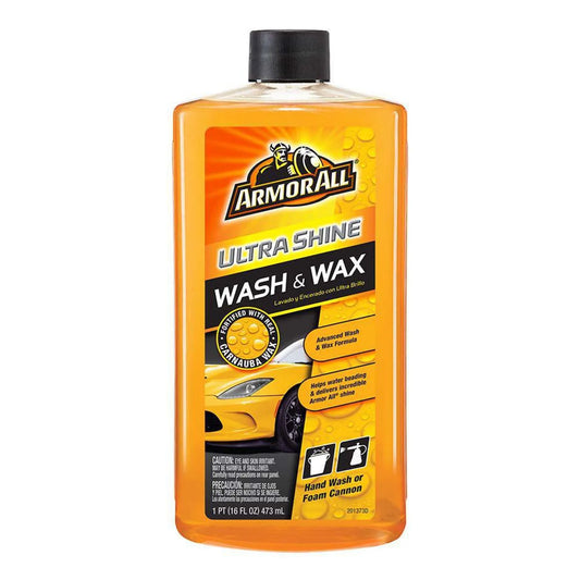 Armor All Shampoo con Cera Ultra Shine Wash & Wax – Brillo y Protección 473 ml