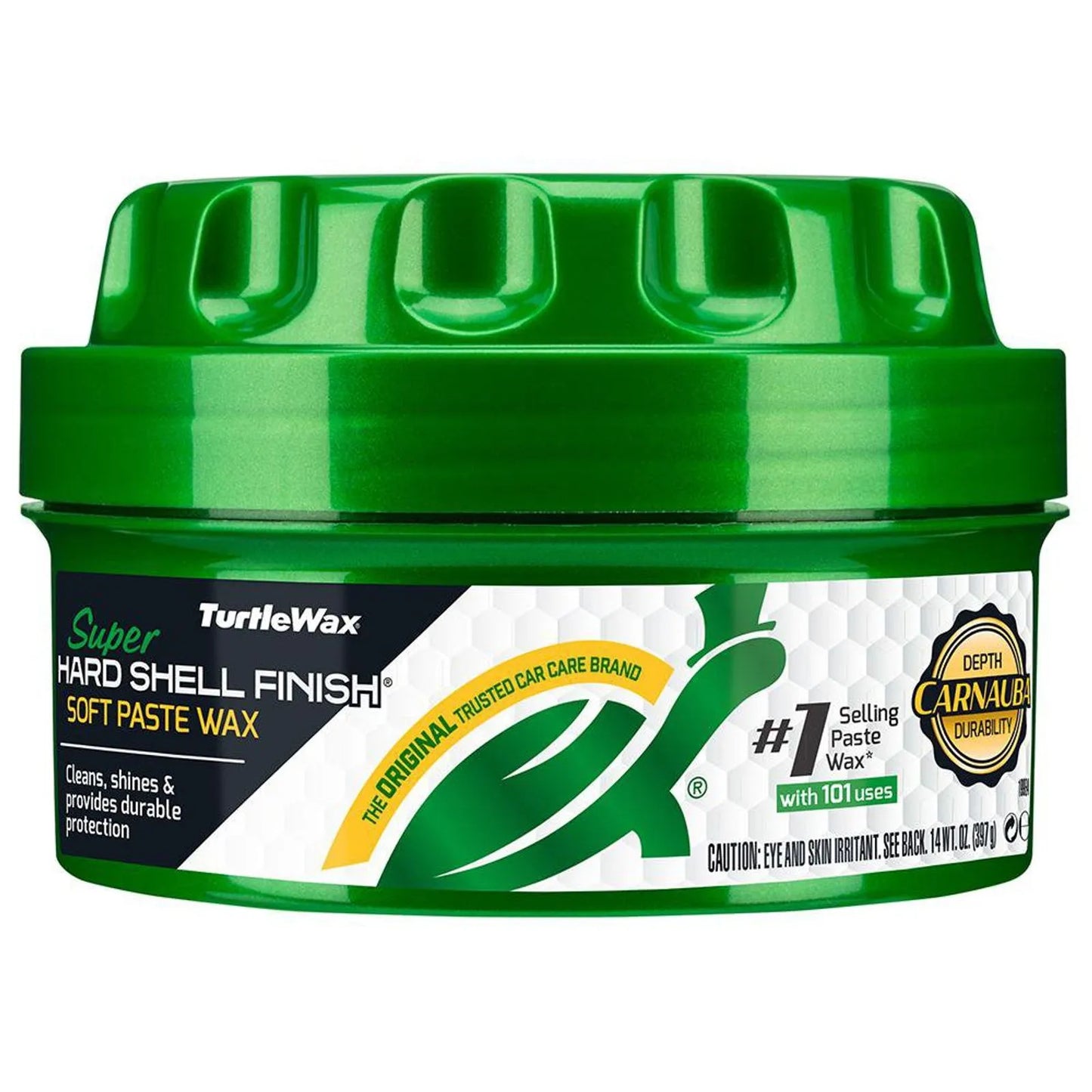 Turtle Wax Super Hard Shell Paste Wax – Long-Lasting Protection and Shine 14 oz