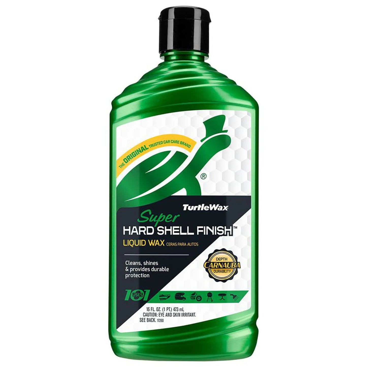 Turtle Wax Cera Líquida Super Hard Shell Finish – Brillo y Protección Duradera 473 ml